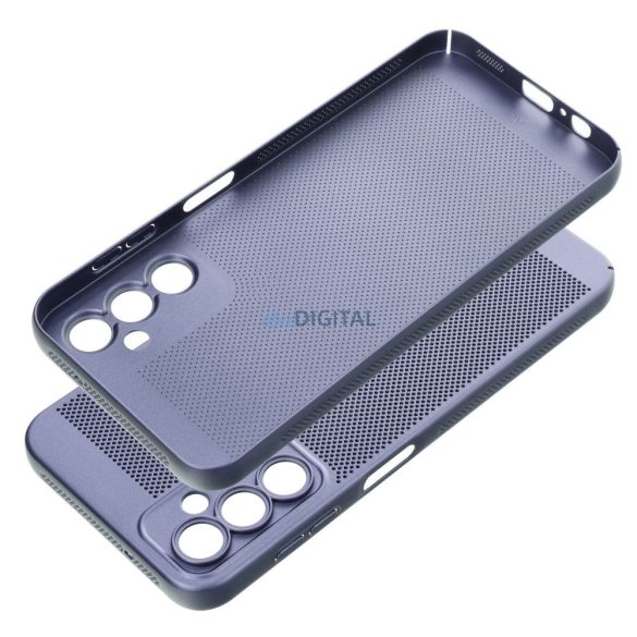 Samsung Galaxy A14 4G/5G hátlap tok, műanyag tok, légáteresztő, kék, SM-A145, SM-A146, Breezy
