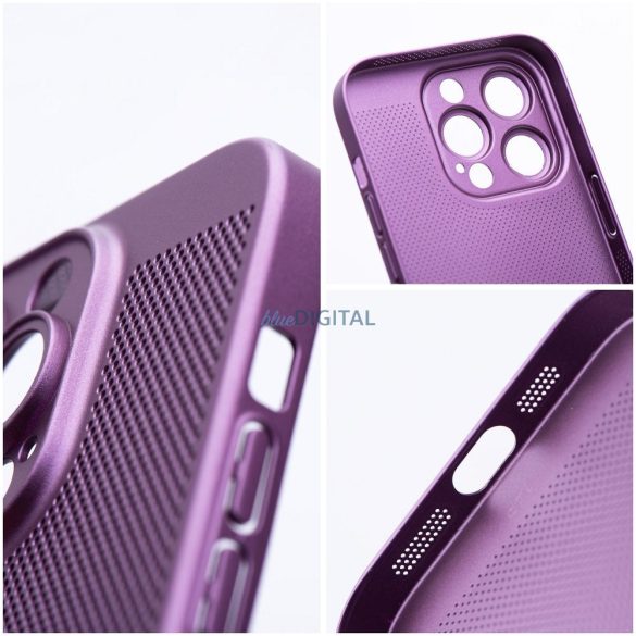 Samsung Galaxy A54 hátlap tok, műanyag tok, légáteresztő, lila, SM-A546, Breezy