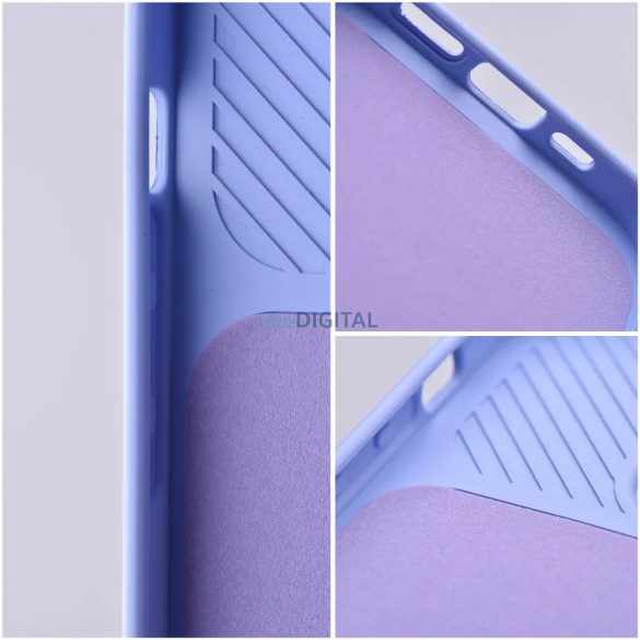 iPhone 15 Plus (6.7") hátlap tok, TPU tok, kamera védővel, lila, Slide