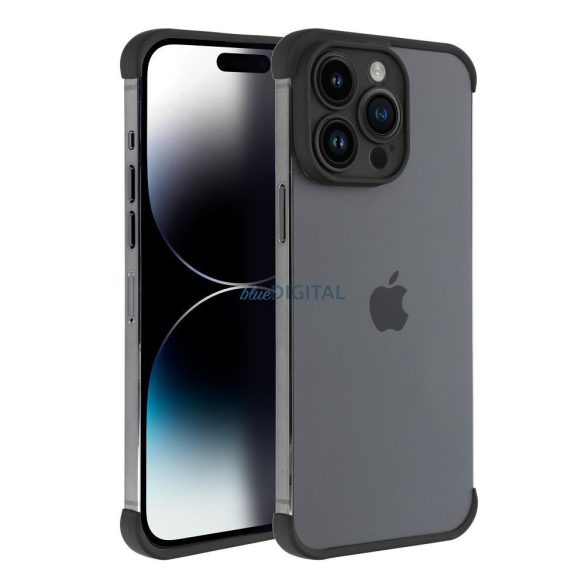 iPhone 15 Plus (6.7") keret tok, TPU tok, kameravédelem, fekete, Mini Bumpers