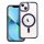 iPhone 13 (6.1") szilikon tok, PC/TPU tok, magsafe, színes keretes, átlátszó/lila, Color Edge Mag Cover iPhone 13 (6.1") szilikon tok, PC/TPU tok, magsafe, színes keretes, átlátszó/lila, Color Edge Mag Cover