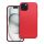 iPhone 15 Plus (6.7") hátlap tok, műbőr tok, magsafe, velúr belső, piros, Leather Mag Cover