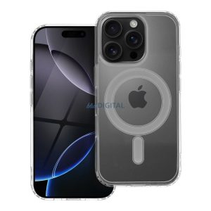 iPhone 15 Pro Max (6.7") telefon tok, PC / TPU tok, átlátszó, Clear Mag Cover