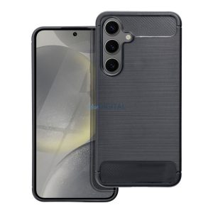 Samsung Galaxy S24 szilikon tok, fekete, SM-S921, Carbon fiber