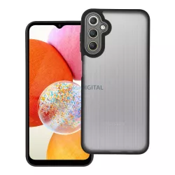   Samsung Galaxy A14 4G/5G hátlap tok, műanyag /TPU tok, kamera védelem, fekete, SM-A145, SM-A146, Variete