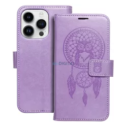   Samsung Galaxy A25 telefon tok, könyvtok, oldalra nyíló tok, mágnesesen záródó, lila, dreamcatcher, SM-A256, Mezzo