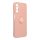 Samsung Galaxy A34 gyűrűs hátlap tok, szilikon tok, velúr belső, rózsaszín/barackvirág, SM-A346, Roar Amber