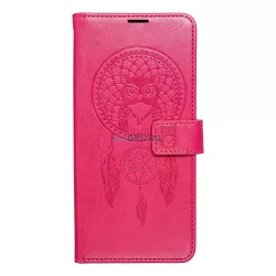   Samsung Galaxy A05 telefon tok, könyvtok, oldalra nyíló tok, mágnesesen záródó, sötét magenta, dreamcatcher, SM-A055, Mezzo