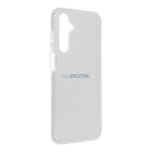 Samsung Galaxy A25 szilikon tok, csillámos, hátlap tok, ezüst, SM-A256, Shining