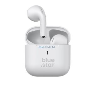 Stereo bluetooth headset vezeték nélküli töltőtokkal, TWS, fehér, BlueStar TWS Nova Fi5 Mini