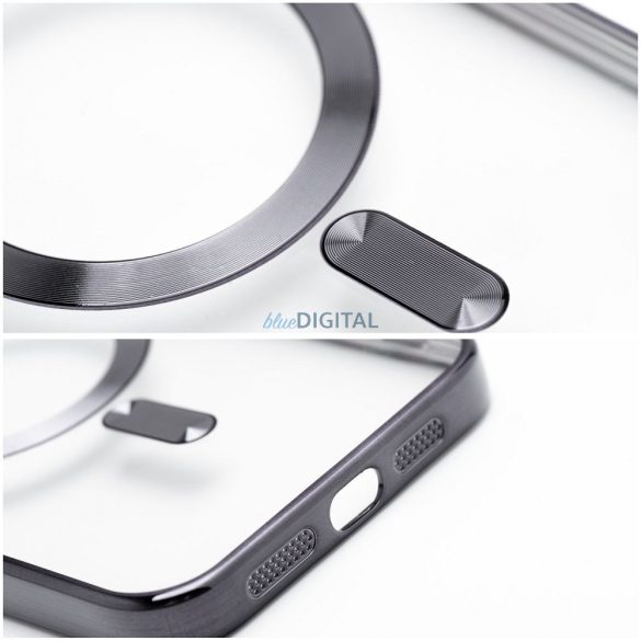 Samsung Galaxy S24 hátlap tok, TPU tok, kamera védelem, magsafe, fekete, SM-S921, Electro Mag Cover