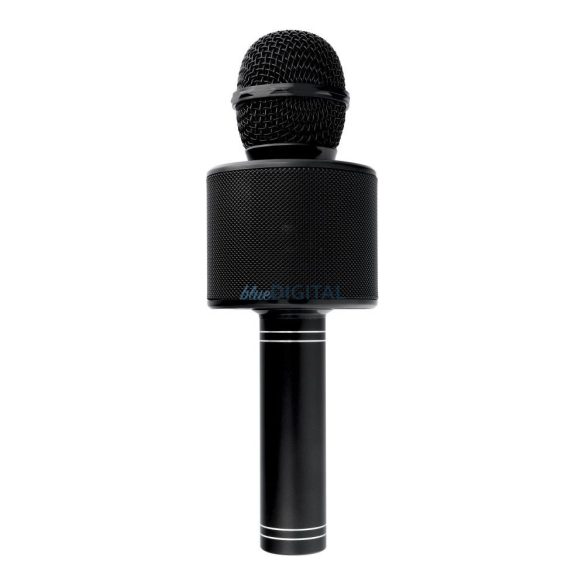 Bluetooth karaoke mikrofon hangszóróval, vezeték nélküli, fekete, WS-858