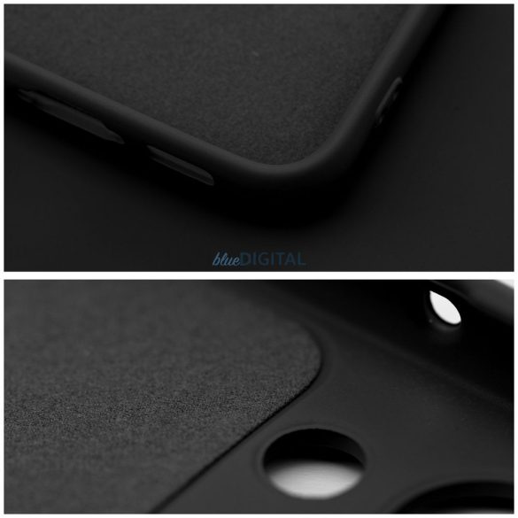 Xiaomi Redmi Note 13 4G szilikon tok, matt, velúr belső, fekete, Silicone