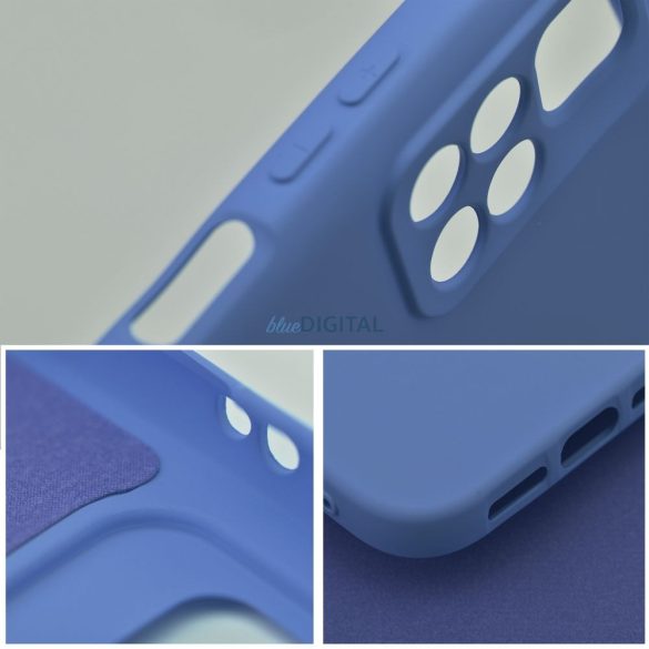 Xiaomi Redmi Note 13 4G szilikon tok, matt, velúr belső, kék, Silicone