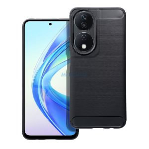 Honor X7b szilikon tok, fekete, Carbon fiber