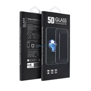 Xiaomi 14T / 14T Pro előlapi üvegfólia, edzett, hajlított, fekete keret, 9H, 5D Full Glue
