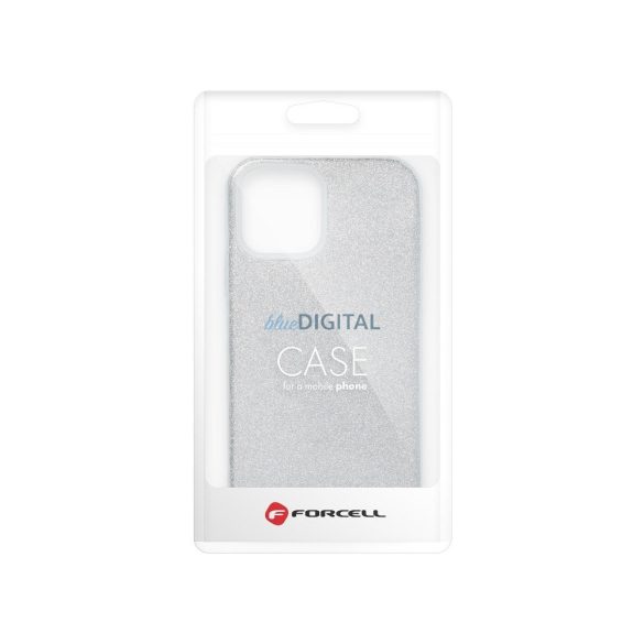 Samsung Galaxy A56 szilikon tok, csillámos, hátlap tok, ezüst, SM-A566, Shining