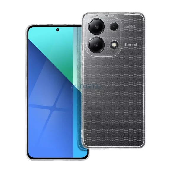 Xiaomi Redmi Note 14 4G szilikon tok, átlátszó, 2mm, kamera védelemmel, Clear