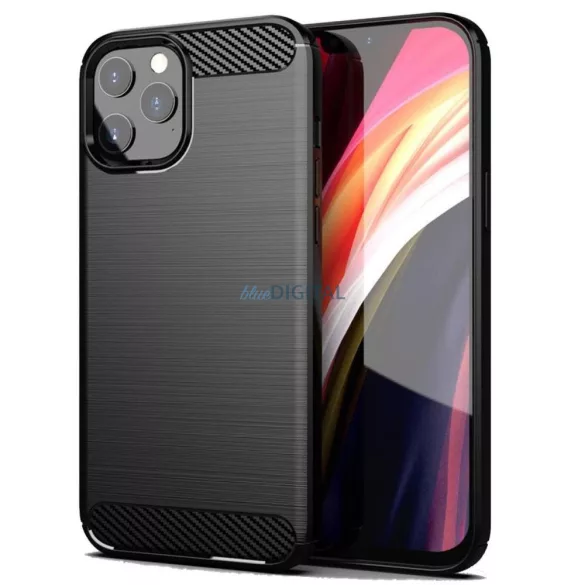 Honor X5b / X5b Plus szilikon tok, fekete, Carbon fiber