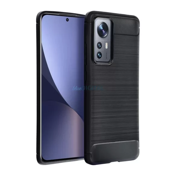 Xiaomi Redmi 13X szilikon tok, fekete, Carbon fiber