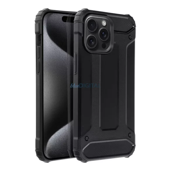 iPhone 17 Air (6.5") ütésálló hátlap tok, fekete, Defender II