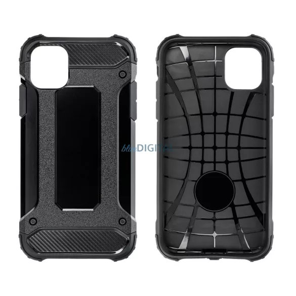 iPhone 17 Air (6.5") ütésálló hátlap tok, fekete, Defender II
