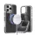 iPhone 16 Pro Max (6.9") telefon tok, TPU / PC, magsafe, fekete, Fiber