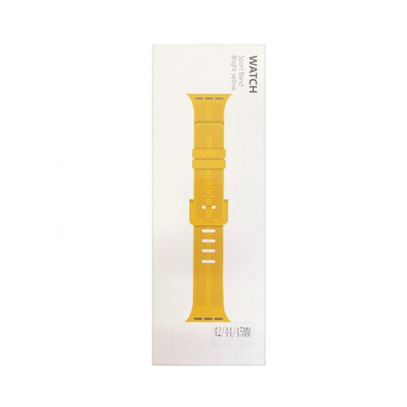 Beline okosóra szíj, Apple Watch 4/5/6/7/SE sárga, szilikon, 38/40/41mm