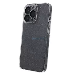   Samsung Galaxy S24 FE szilikon tok, hátlap tok, TPU tok, átlátszó, ezüst csillámos, SM-S721, Shine