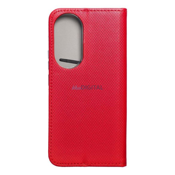 Xiaomi Redmi Note 14 4G telefon tok, könyvtok, oldalra nyíló tok, mágnesesen záródó, piros