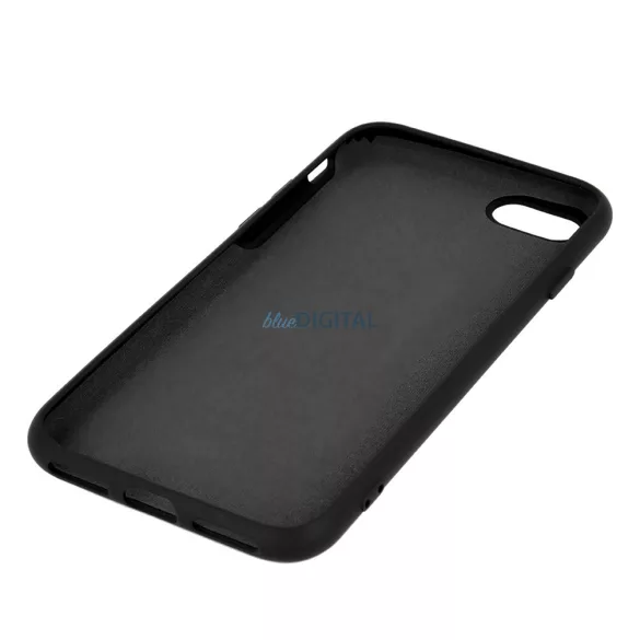 Honor 400 Lite szilikon tok, hátlap tok, velúr belső, fekete, matt, Silicone Case