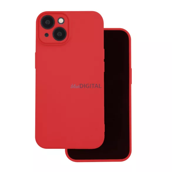Honor 400 Lite szilikon tok, hátlap tok, velúr belső, piros, matt, Silicone Case