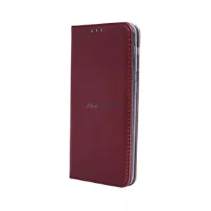 Honor 400 Lite telefon tok, könyvtok, notesz tok, oldalra nyíló tok, mágnesesen záródó, bordó, Smart Magnetic