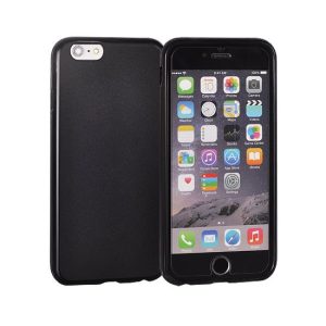 iPhone 14 Pro (6,1") szilikon tok, hátlap tok, fekete, matt