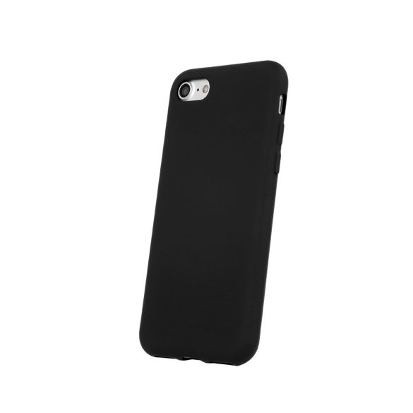 iPhone 14 (6.1") hátlap tok, szilikon, tok, velúr belső, fekete, matt, Silicone Case