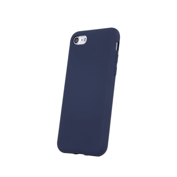 iPhone 14 Pro (6,1") szilikon tok, hátlap tok, velúr belső, kék, matt, Silicone Case
