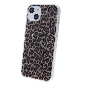 Samsung Galaxy A22 5G hátlap tok, TPU tok, SM-A226, Gold Glam Leopard 1