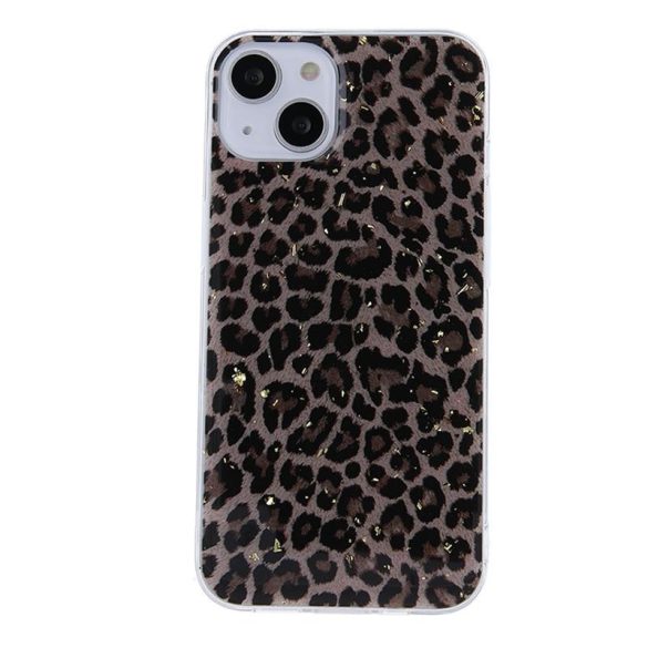 Samsung Galaxy A22 5G hátlap tok, TPU tok, SM-A226, Gold Glam Leopard 1