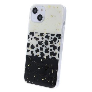 Samsung Galaxy A13 5G / A04s hátlap tok, TPU tok, SM-A136, SM-A047, Gold Glam Leopard 2