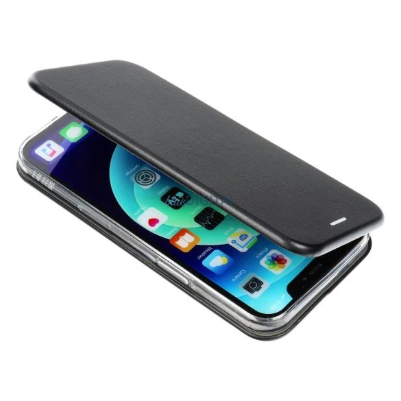 Samsung Galaxy A05s telefontok, könyvtok, mágneszáras, flip tok, szilikon keretes, fekete, SM-A057, Diva
