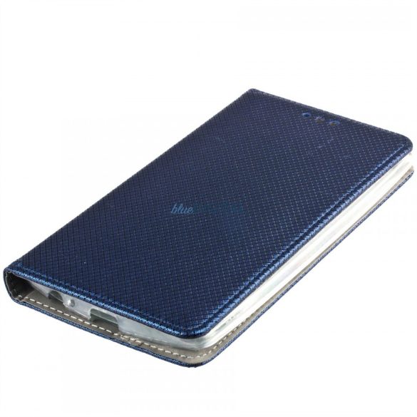 Samsung Galaxy A55 telefon tok, könyvtok, oldalra nyíló tok, mágnesesen záródó, SM-A556, sötétkék