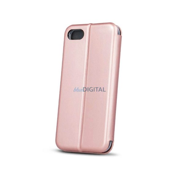 Samsung Galaxy A15 4G/5G könyvtok, mágneszáras, flip tok, szilikon keretes, rose gold, SM-A155, SM-A156, Diva