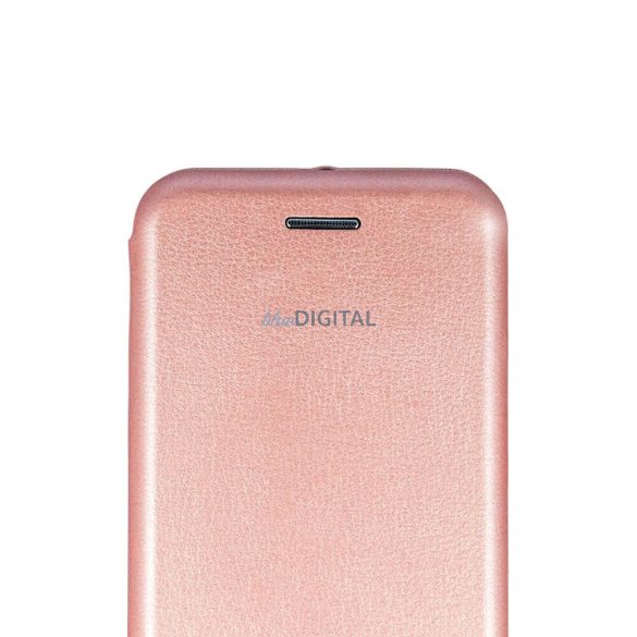 Samsung Galaxy A15 4G/5G könyvtok, mágneszáras, flip tok, szilikon keretes, rose gold, SM-A155, SM-A156, Diva