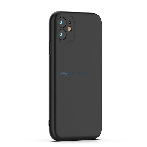 Samsung Galaxy A25 hátlap tok, szilikon, tok, velúr belső, fekete, matt, SM-A256, Silicone Case