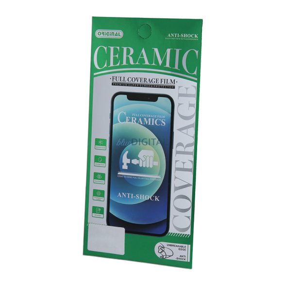 Xiaomi Redmi Note 13 4G/5G / Redmi Note 13 Pro 4G előlapi üvegfólia, fekete keret, 9H, 0.33mm, 9D Ceramic Glass