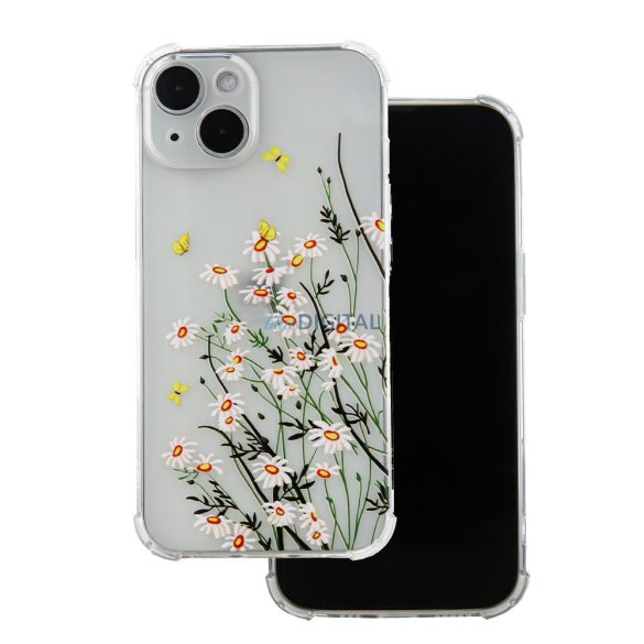 iPhone 11 hátlap tok, TPU tok, átlátszó, virág mintás, Ultra Trendy Meadow 1