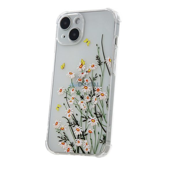 iPhone 11 hátlap tok, TPU tok, átlátszó, virág mintás, Ultra Trendy Meadow 1