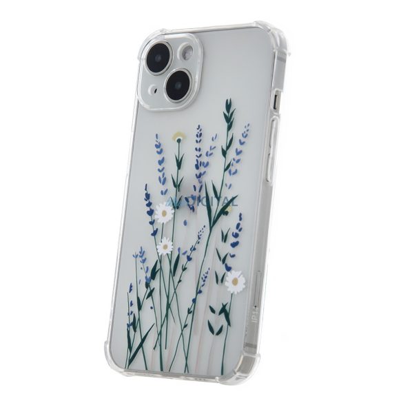 iPhone 11 hátlap tok, TPU tok, átlátszó, virág mintás, Ultra Trendy Meadow 3