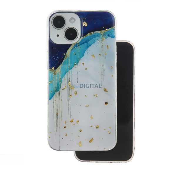 Samsung Galaxy A15 4G/5G hátlap tok, TPU tok, SM-A155, SM-A156, Gold Glam Iceberg