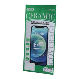 Xiaomi Redmi A3 előlapi üvegfólia, fekete keret, 9H, 0.33mm, 9D Ceramic Glass